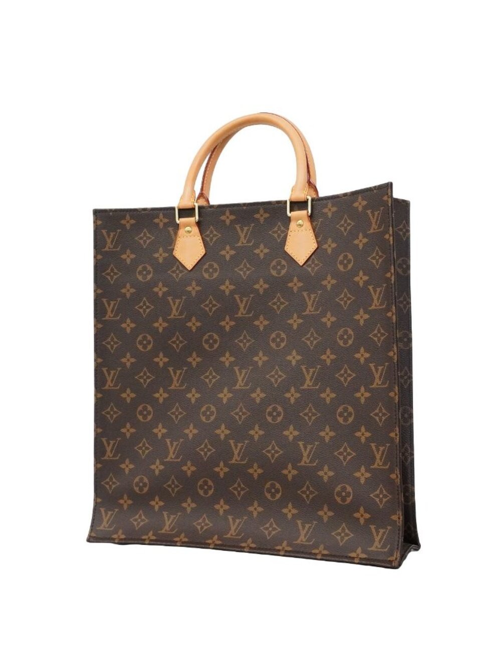Louis Vuitton Tote Monogram Sac Plat Brown